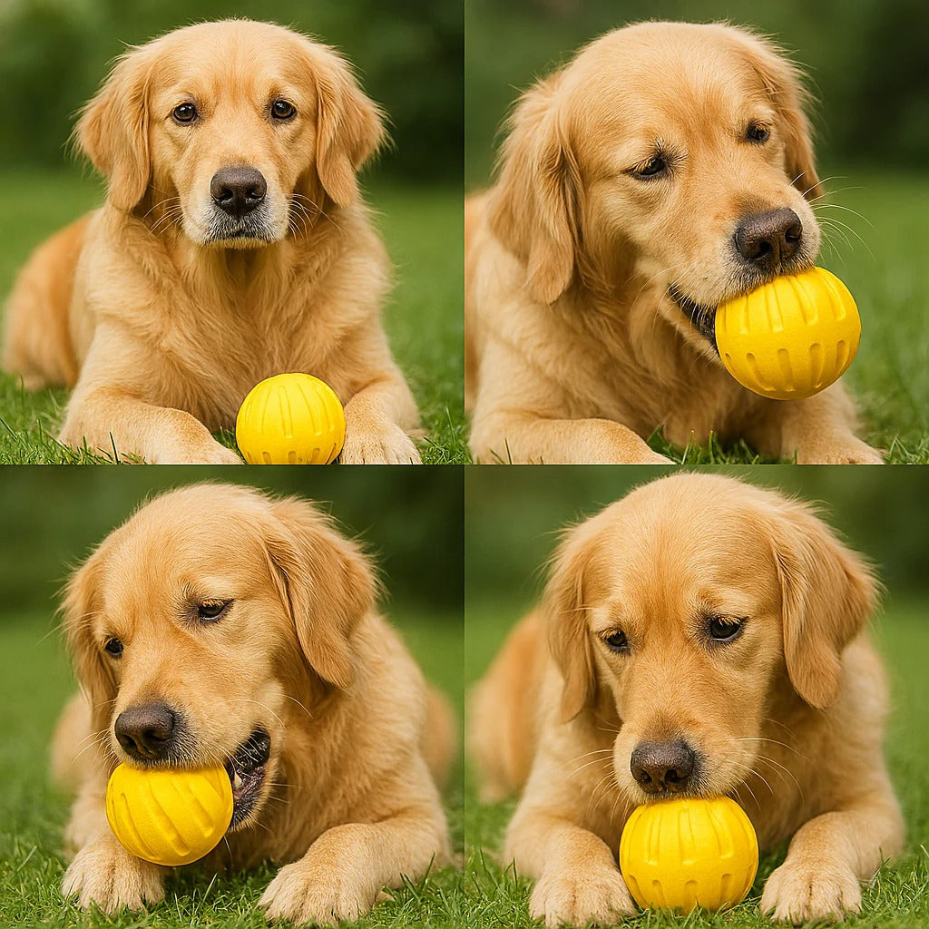 Hundespielball mit strukturiertem Design