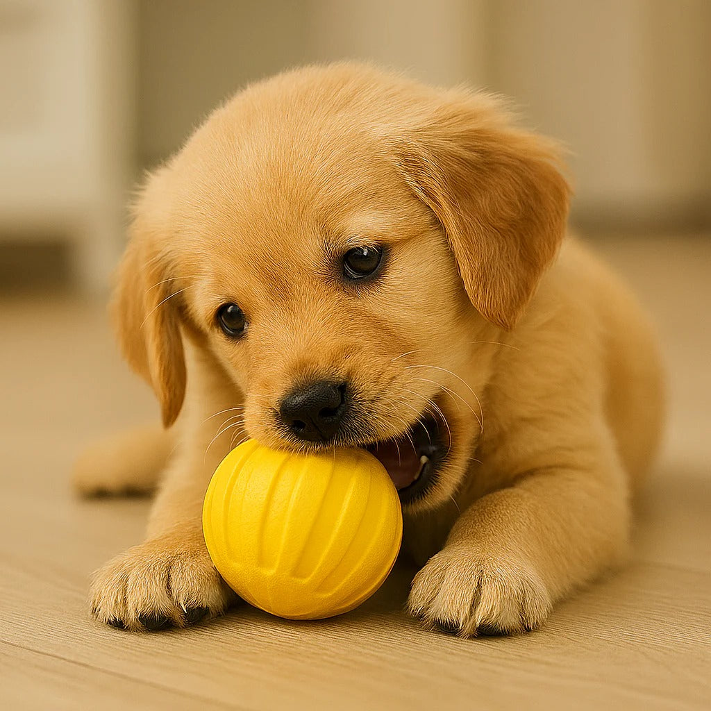 Hundespielball mit strukturiertem Design