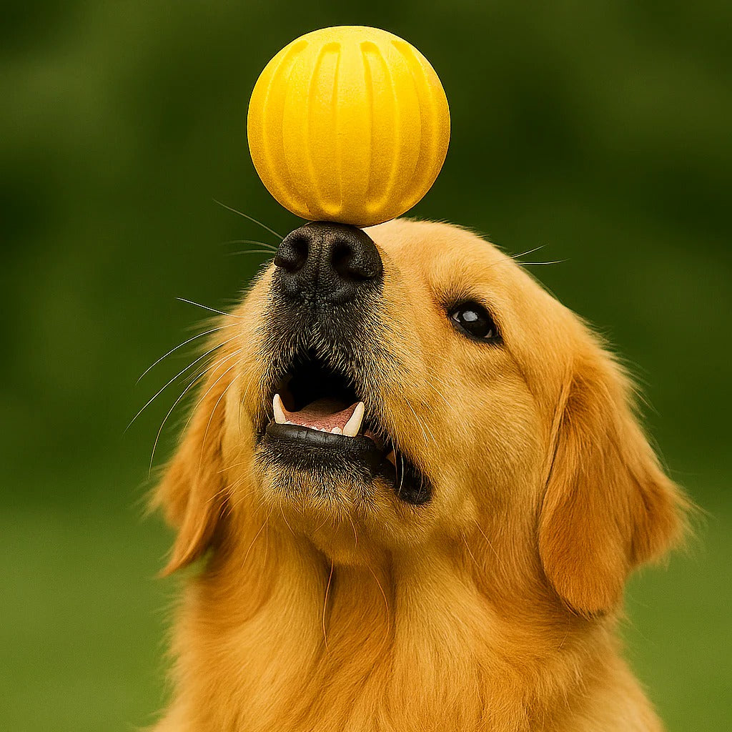 Hundespielball mit strukturiertem Design