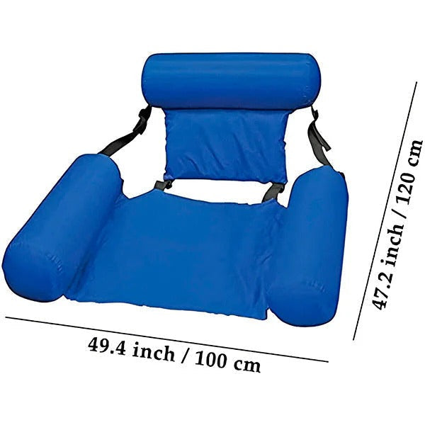 Schwimmende Wasserliege mit Rückenlehne für Strand und Pool