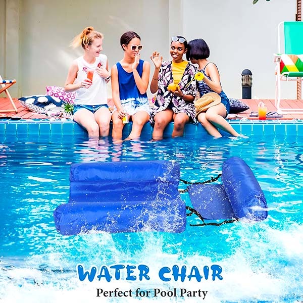 Auftriebsgestützte Wasserliege mit Rückenlehne für Pool und Strand
