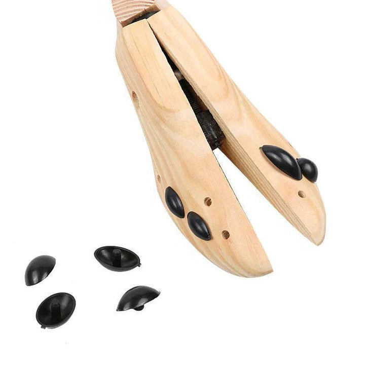 Verstellbare Holzschuhspanner zur Formbewahrung