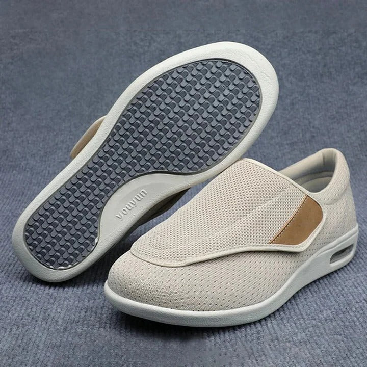 Damen Schuhe mit breiter Zehenbox und herausnehmbaren Schaumsohlen