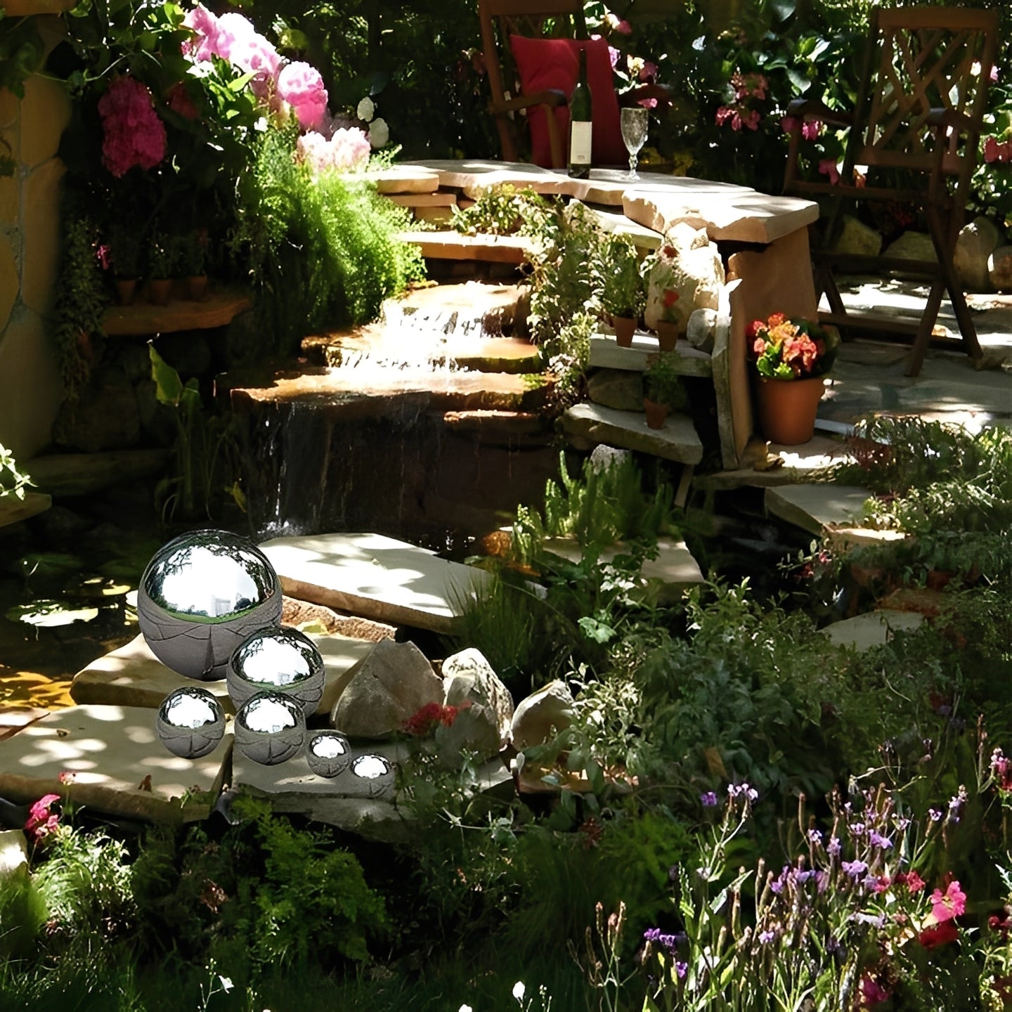 Dekorative Edelstahlkugeln für Garten und Innenräume