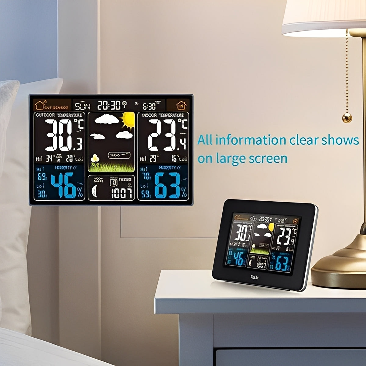 Kabelloser Wettermonitor für Innen- und Außenbereiche