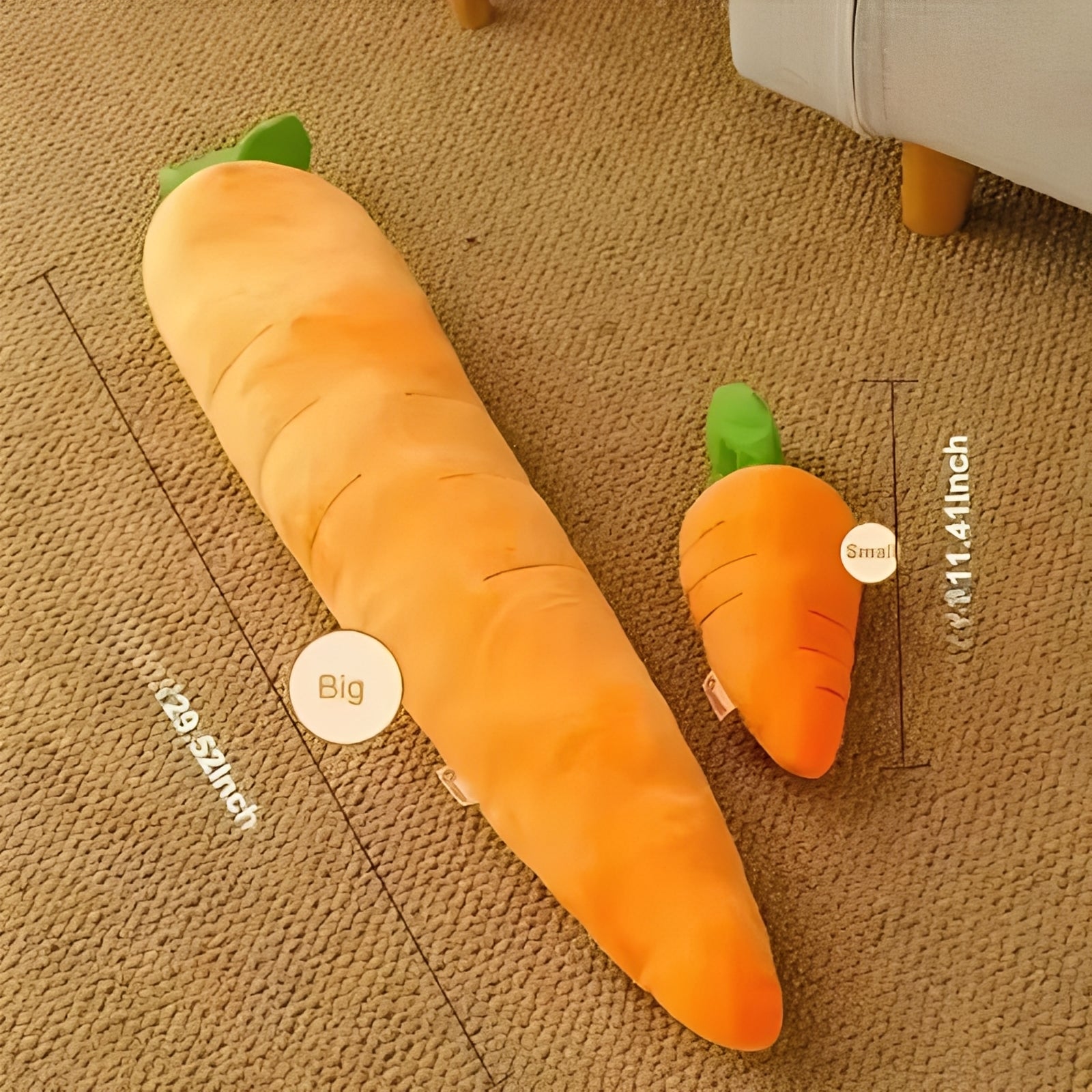Kuscheliges Hundespielzeug mit Geräusch in Karottenform