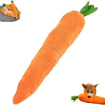 Kuscheliges Hundespielzeug mit Geräusch in Karottenform
