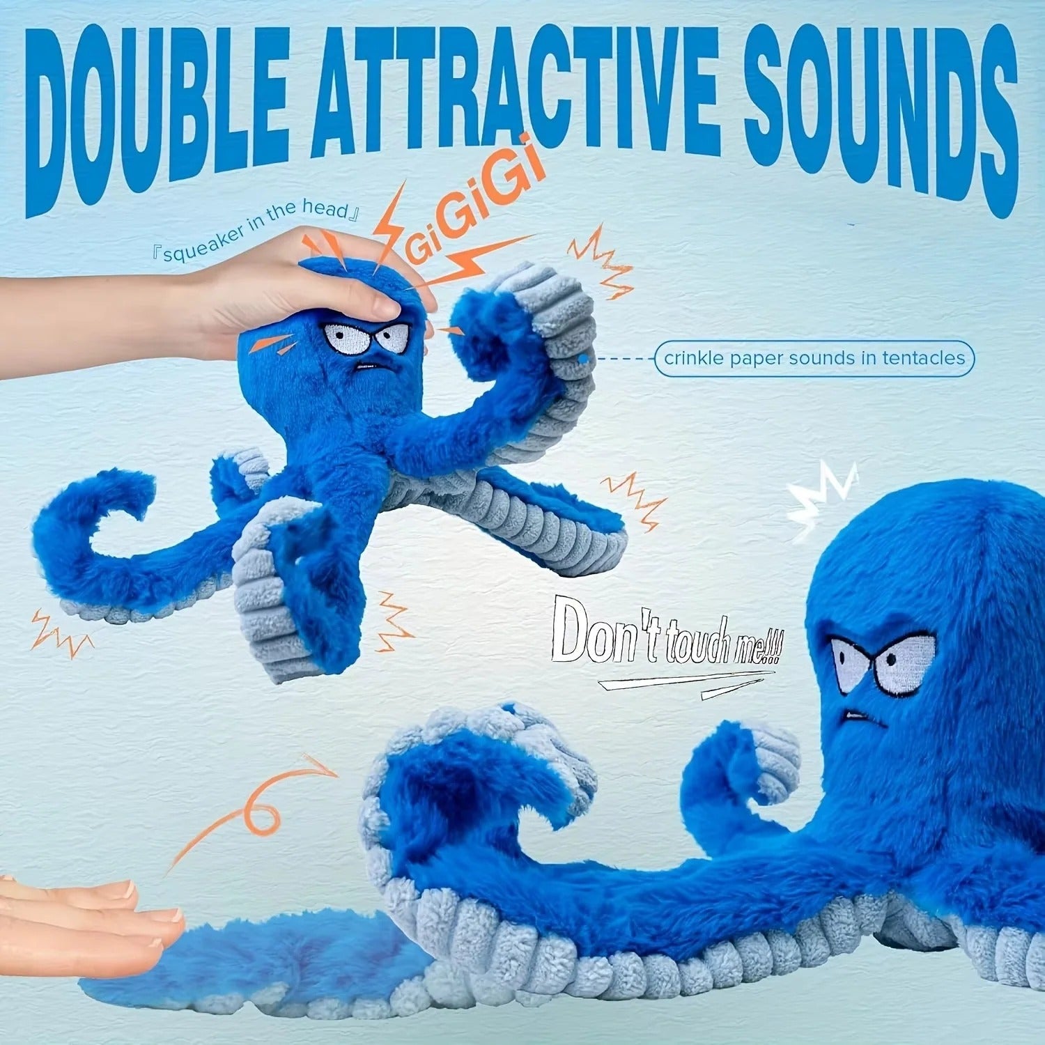 Kuscheltier im Oktopus-Design mit Geräuschfunktion