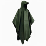 Leichter Regenponcho mit Kapuze und praktischer Tasche