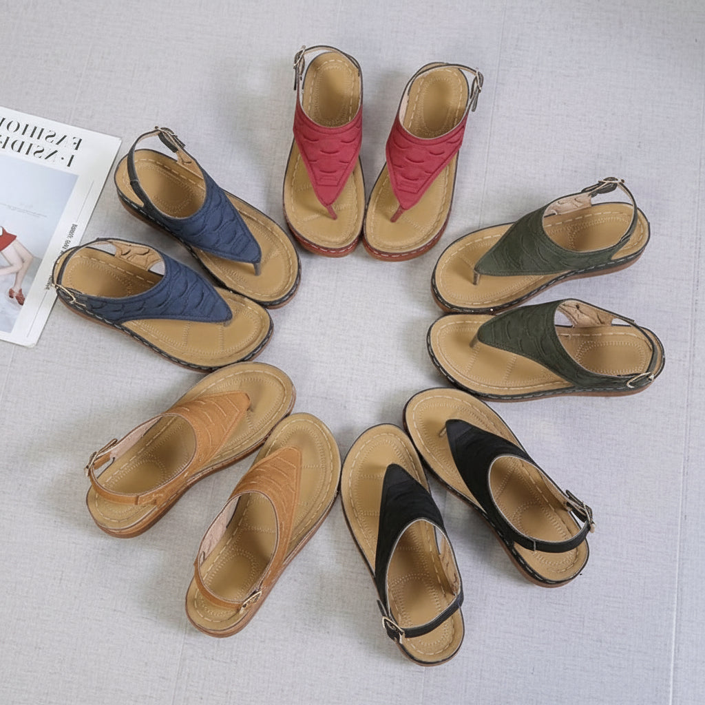 Bequeme offene Sandalen für Damen mit unterstützendem Fußbett