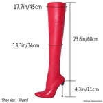 Damen Overknee Stiefel mit Reißverschluss und Absatz