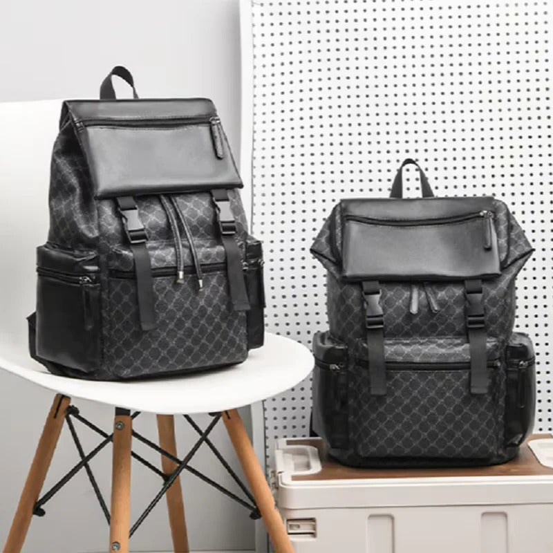 Eleganter Lederrucksack für Laptop und Reisen