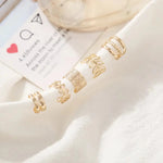 Modisches Ohr-Cuff-Set im Blattdesign für Damen