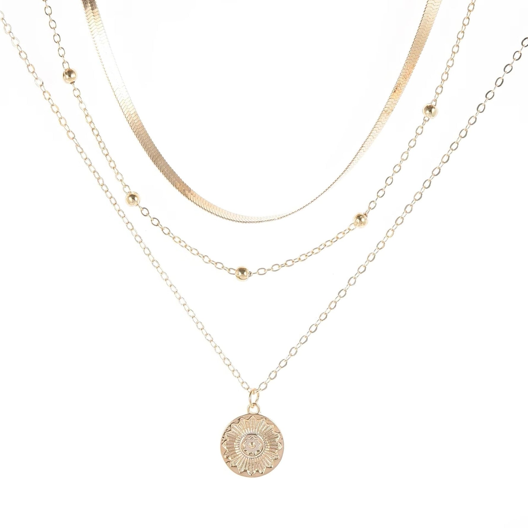 Damen Choker-Halskette mit Herz-Anhänger und kubanischer Gliederkette