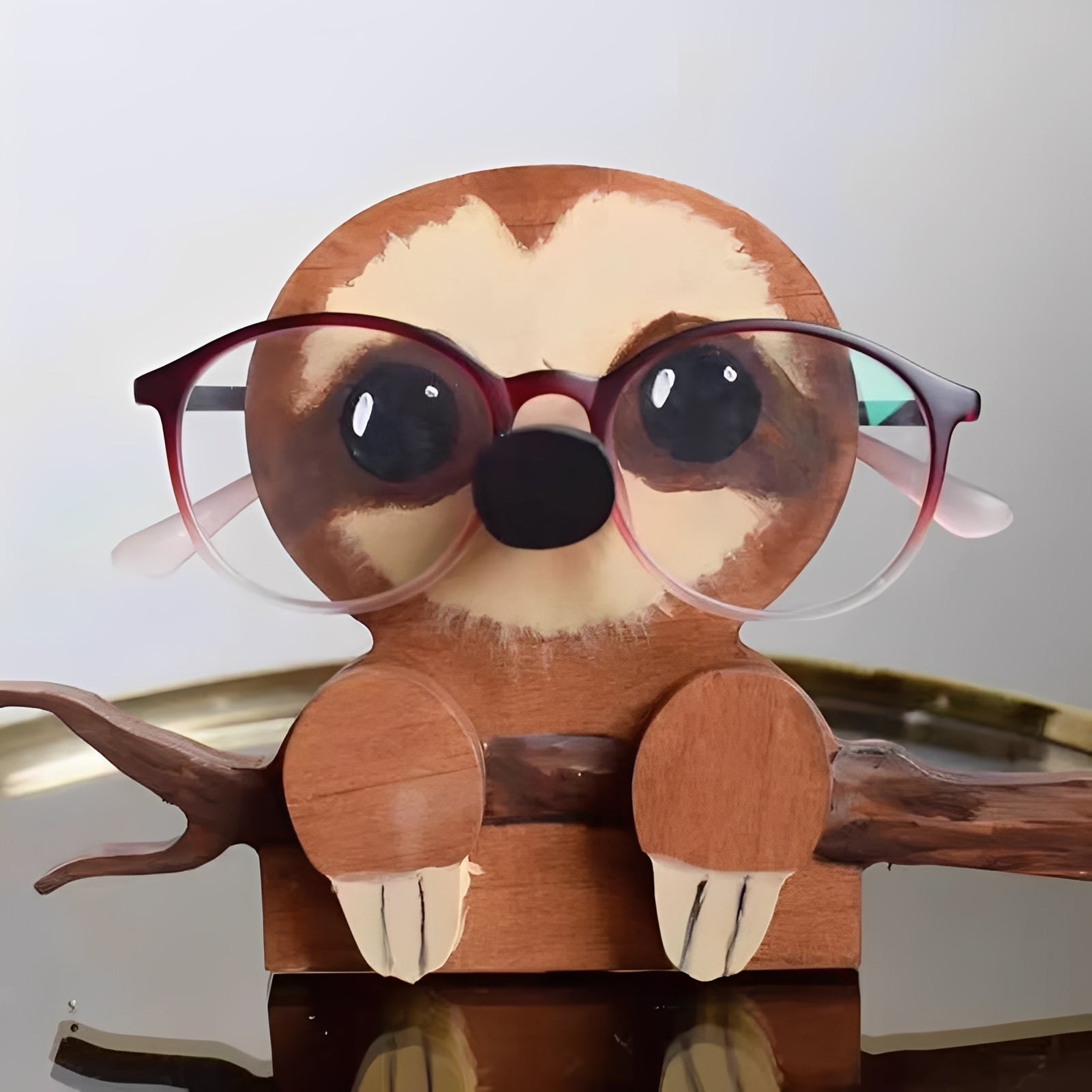 Verspielter Brillenhalter aus Holz für eine ordentliche Ablage