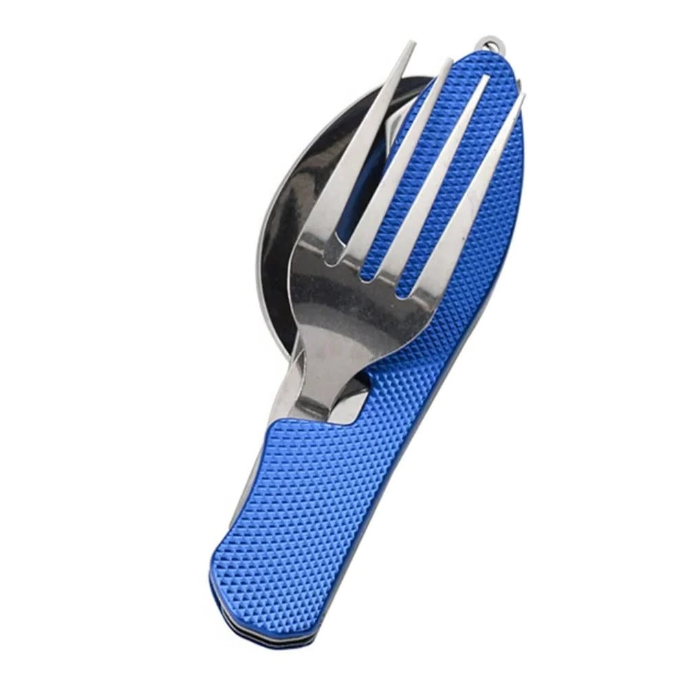 Praktisches 4-in-1 Besteckset für Camping und Reisen