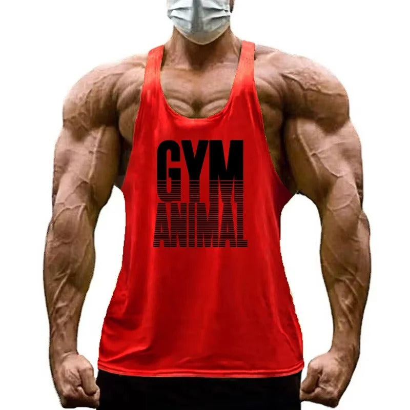Herren Tanktop aus Baumwolle mit Y-Rücken für das Fitnessstudio