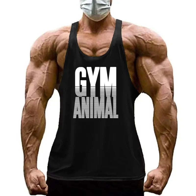 Herren Tanktop aus Baumwolle mit Y-Rücken für das Fitnessstudio
