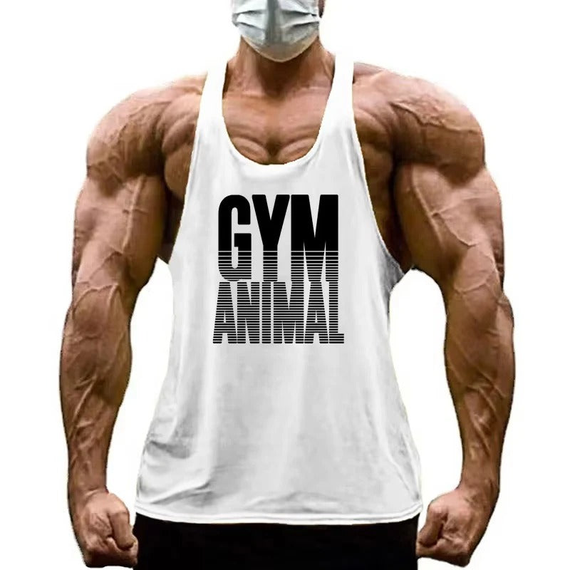 Herren Tanktop aus Baumwolle mit Y-Rücken für das Fitnessstudio