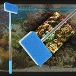 Verlängerbarer Algenreiniger für Aquarien mit 180-Grad-Schwamm