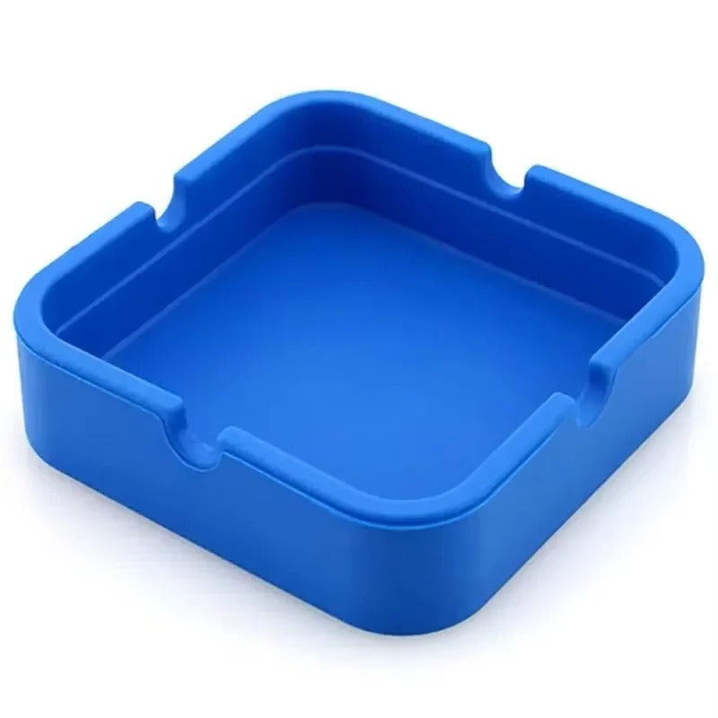 Eckiger Silikon-Aschenbecher mit Tragetasche