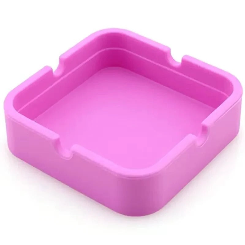 Praktischer Silikon-Aschenbecher mit Tragetasche