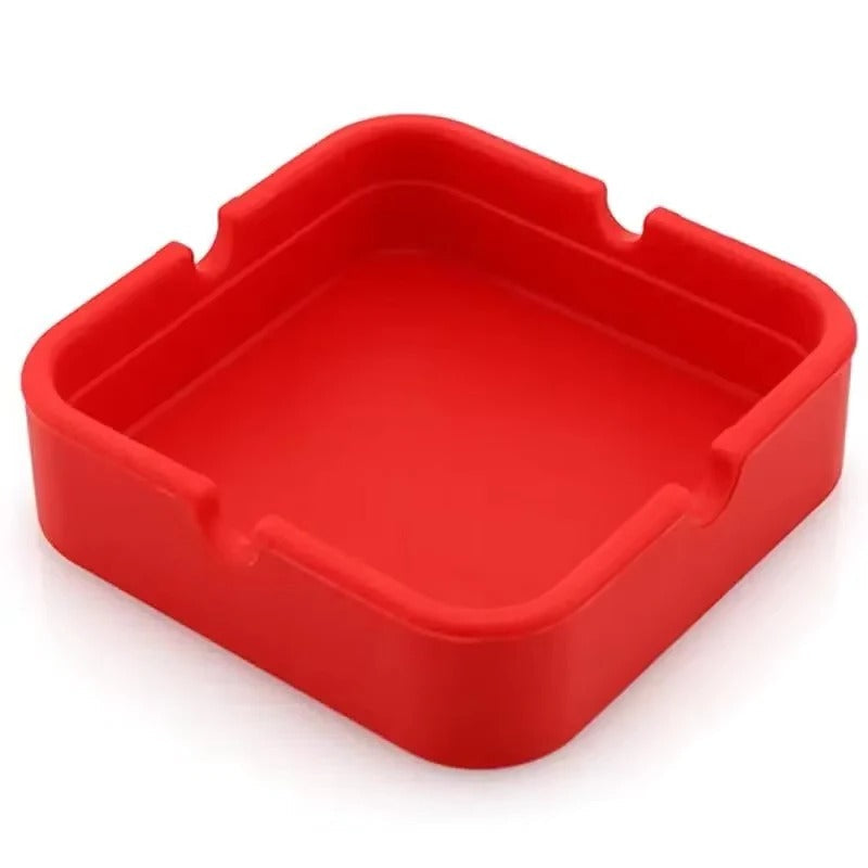 Praktischer Silikon-Aschenbecher mit Tragetasche