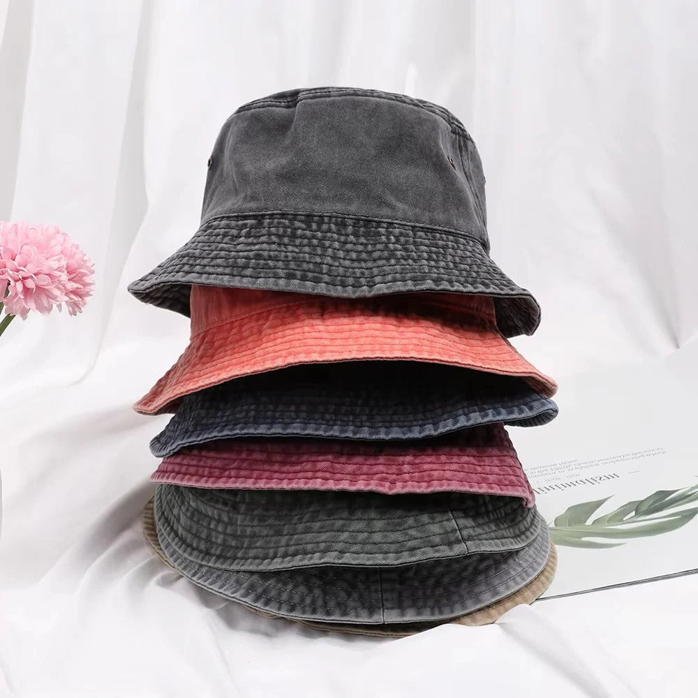 Faltbare Denim-Bucket-Hut für entspannten Stil und angenehmen Tragekomfort