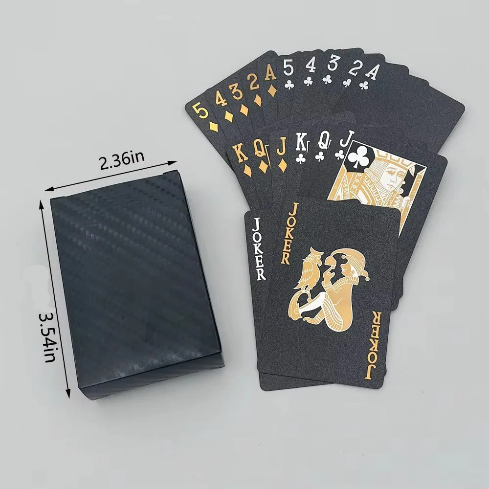 Elegantes Spielkarten-Set in Schwarz und Gold für jeden Anlass