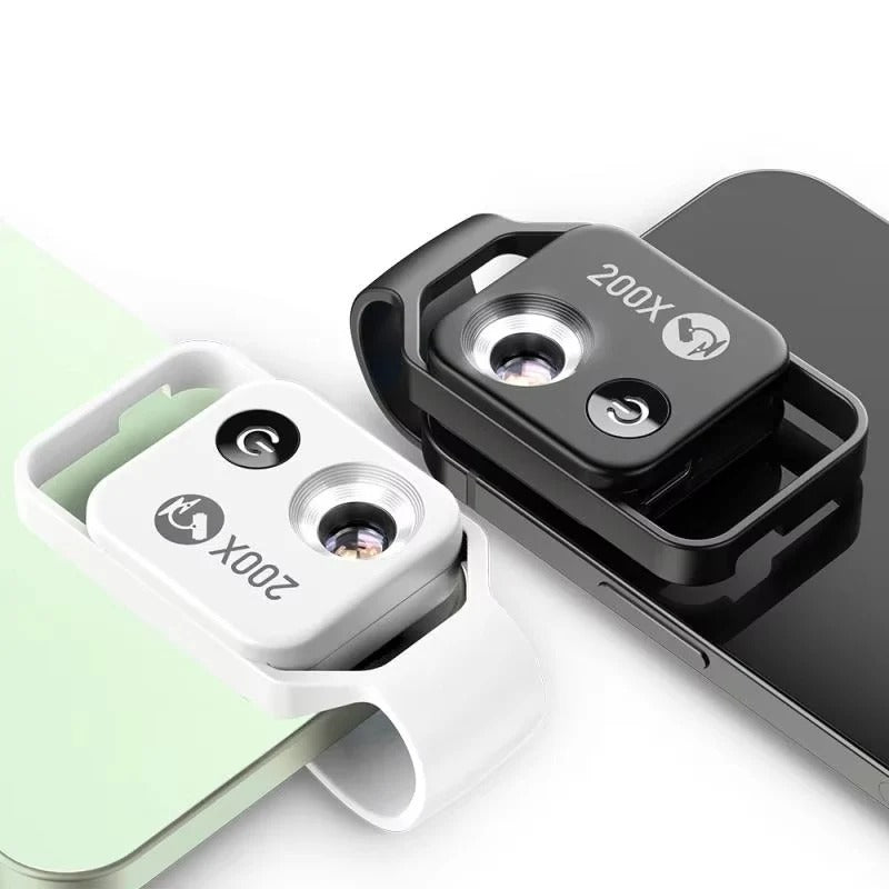 Tragbare 200-fach Smartphone Mikroskoplinse mit Universalhalterung