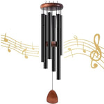 Harmonische Windspiele mit Aluminiumrohren und Holzdetails