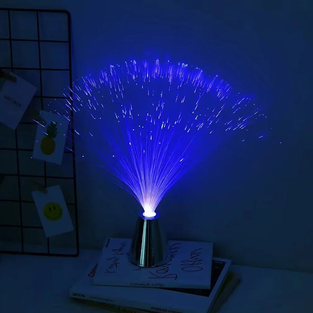 Bunte LED-Faseroptik Sternenlampe für stimmungsvolle Dekoration