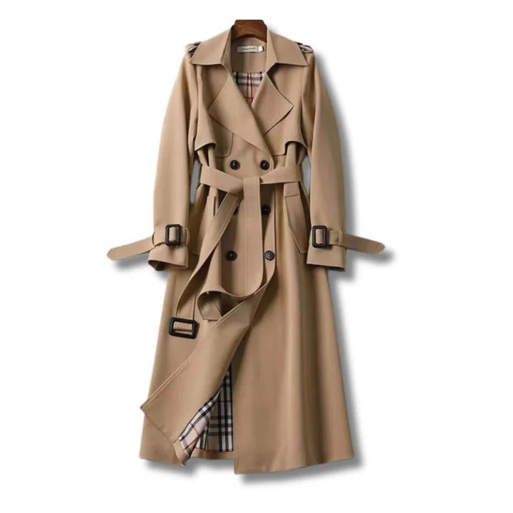 Klassischer Trenchcoat mit verstellbarem Taillengürtel
