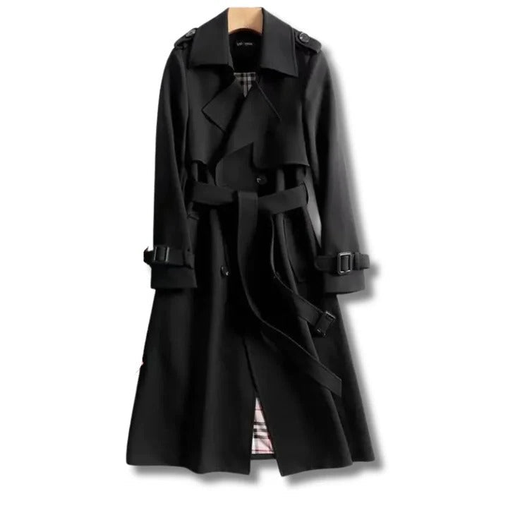 Klassischer Trenchcoat mit verstellbarem Taillengürtel