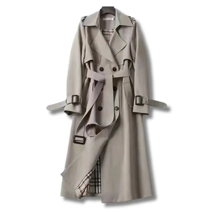 Klassischer Trenchcoat mit verstellbarem Taillengürtel