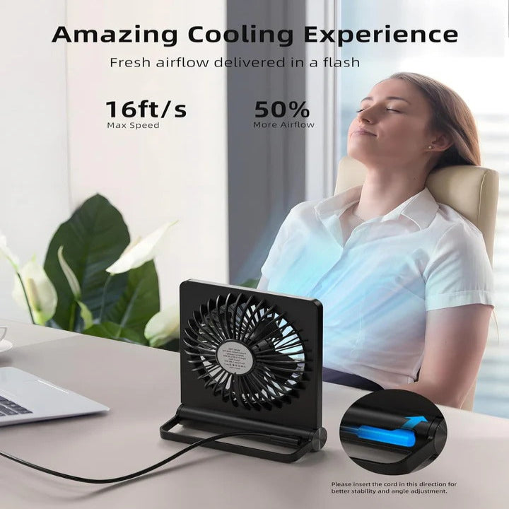 USB-Betriebener Tischventilator mit Verstellbarem Kopf