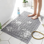 Rutschfeste Duschmatte mit Quadratdesign und Saugkörbchen