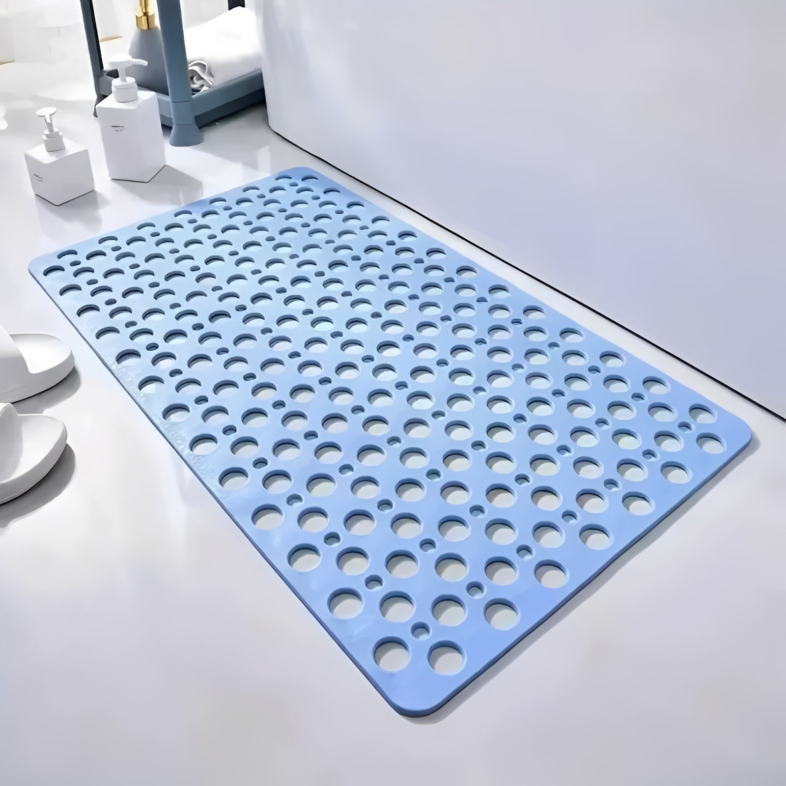 Rutschfeste Duschmatte mit Quadratdesign und Saugkörbchen