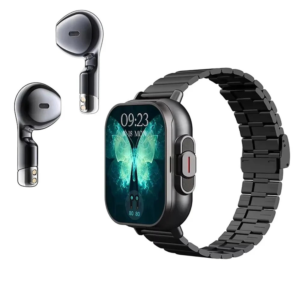 Smartwatch mit Integrierten TWS-Ohrhörern und 2-Zoll-Display
