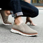 Luftige Slip-On Laufschuhe mit Strick-Obermaterial