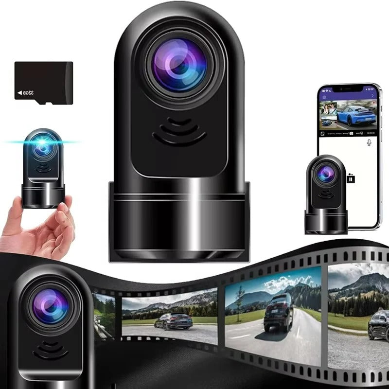 Kompakte 1080P Dashcam mit drehbarem Objektiv und Nachtsichtfunktion