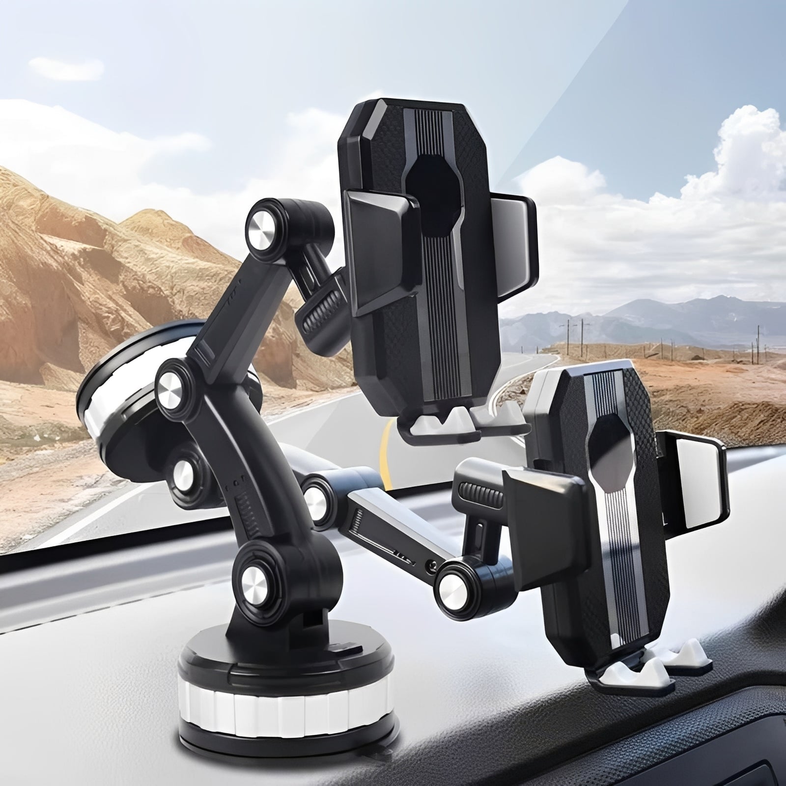 Verstellbare Smartphone-Halterung für Auto mit Saugnapf