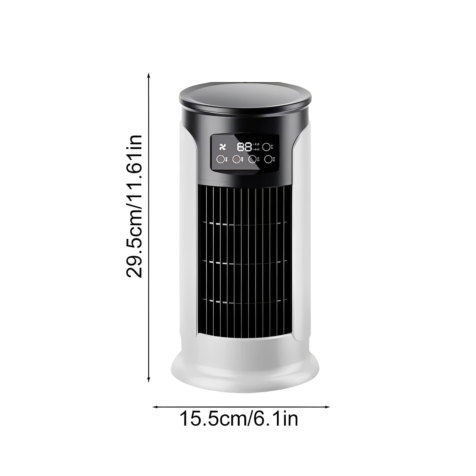 Kompakter Verdunstungsventilator mit 300 ml Wassertank