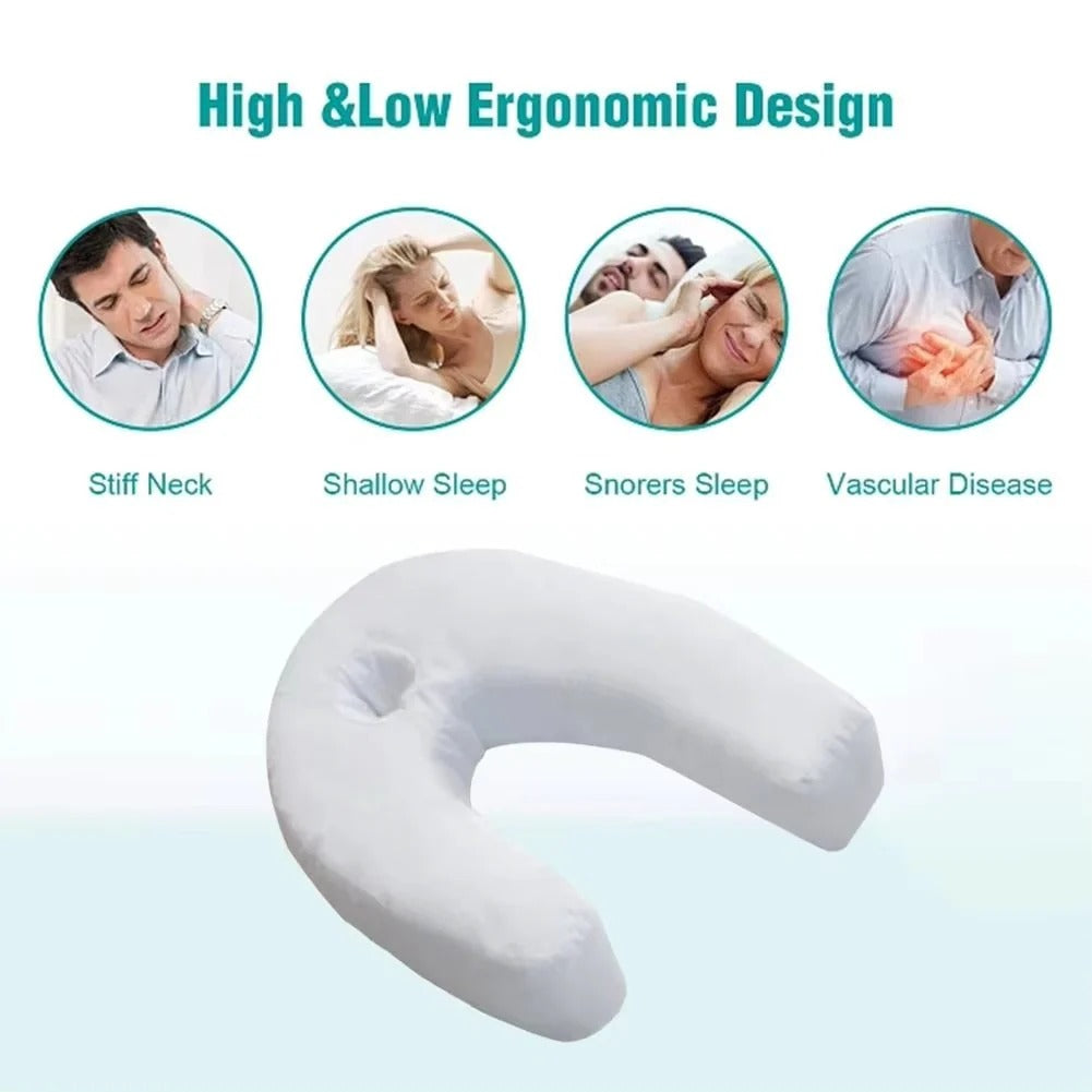 Ergonomisches Kissen für Seitenschläfer mit konturiertem U-Design