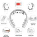 Wiederaufladbarer Nackenmassager mit Wärme und einstellbaren Pulsmodi