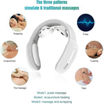 Wiederaufladbarer Nackenmassager mit Wärme und variablen Pulsmodi