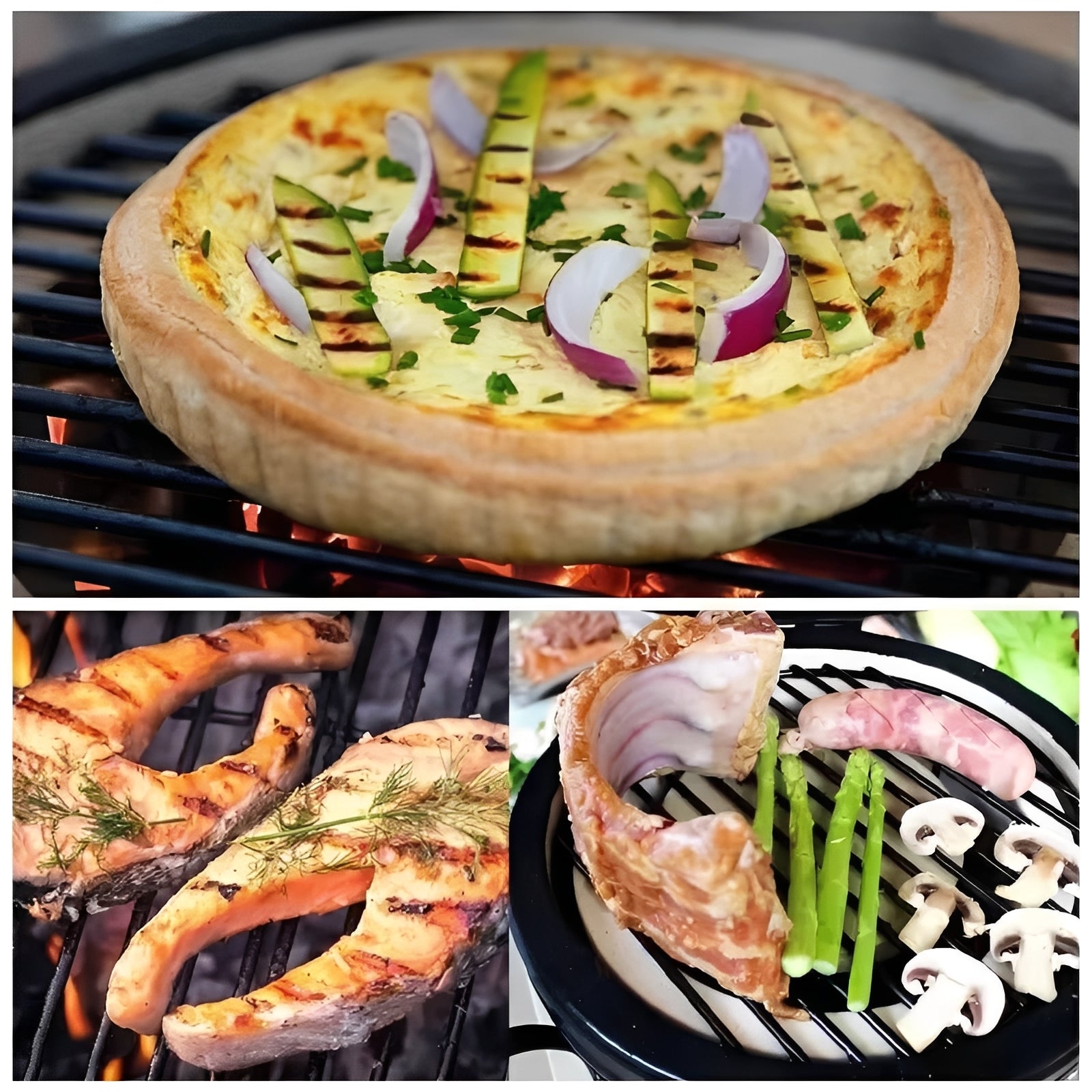 Kompakter Keramik-Grill für den Außenbereich mit 33 cm Stand