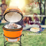 Kompakter Keramik-Grill für den Außenbereich mit 33 cm Stand