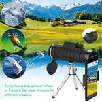 Kompakter 40x60 Fernglas mit Smartphone-Halterung und Stativ
