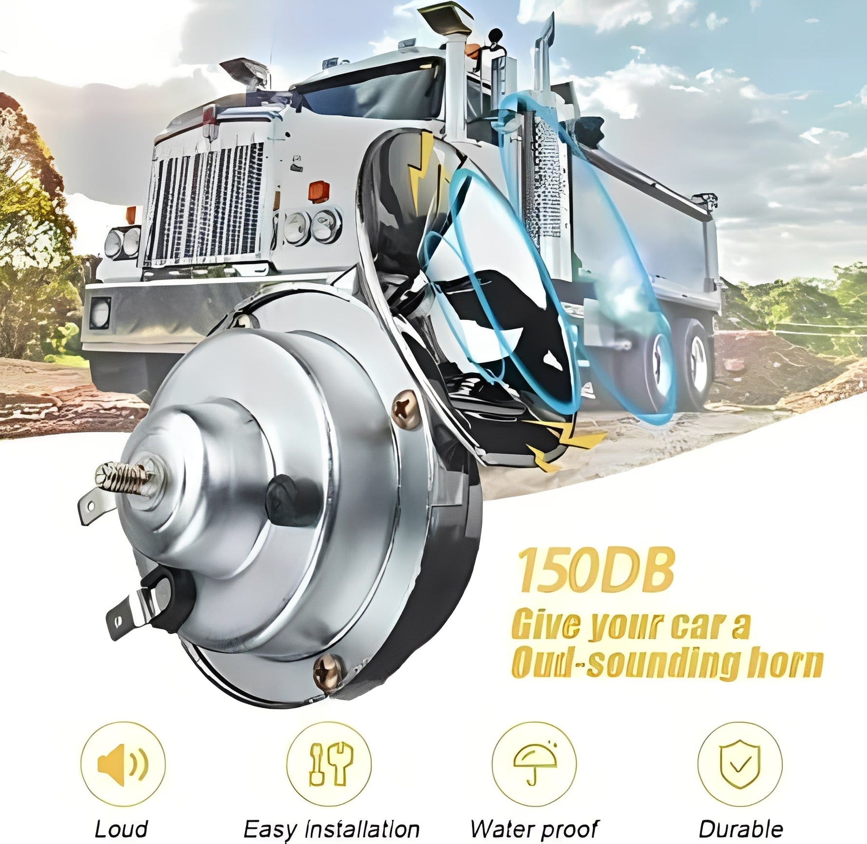 Kraftvoller Horn für Elektrofahrzeuge mit integriertem Kompressor